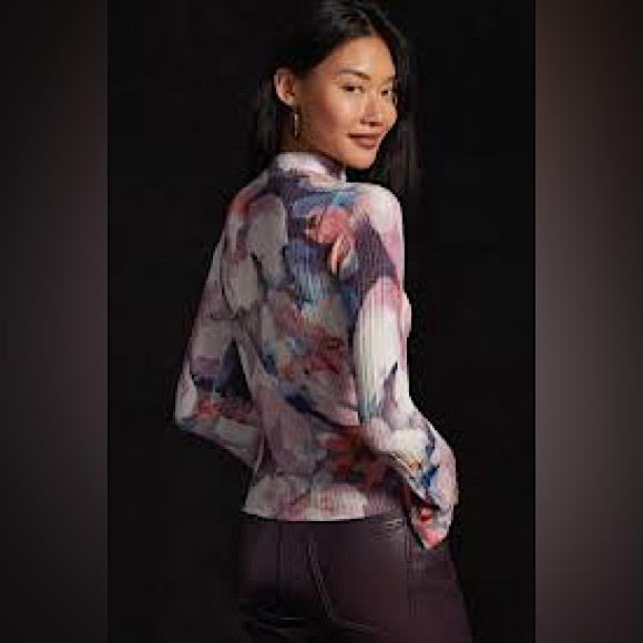 Anthropologie Pilcro Velvet Turtleneck Sweater - Picture 2 of 10